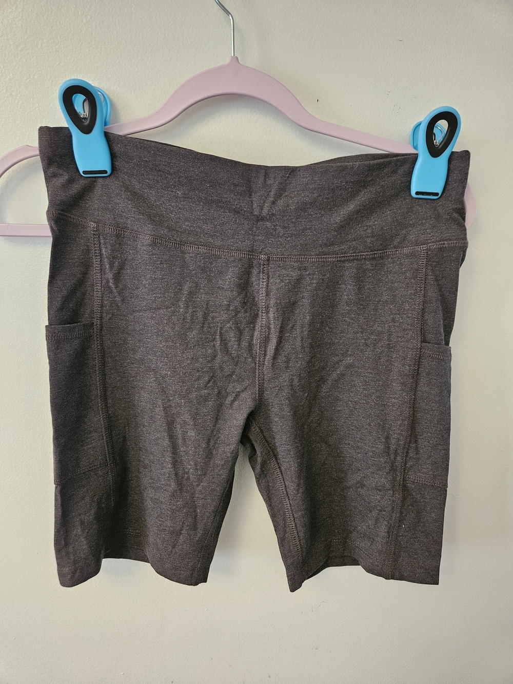 Chill Society NWOT Women’s High-Rise Pocket Bicycle Shorts - Dark Gray Heather